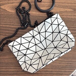 Geometric Black and White Women's Bag